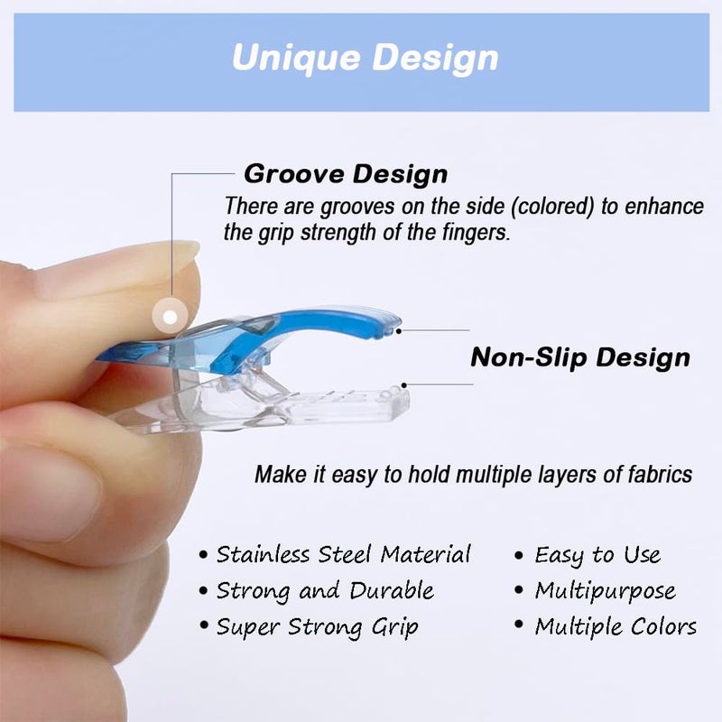 KOLUPA Quilting Clips and Sewing Fabric Clips  200 Pcs Multipurpose Sewing Clips for Quilting and Crafts Clips for Sewing  Assorted Colors Plastic Clips for Craft  Embroidery Clips for Sewing Supplies - Image 4